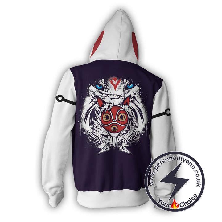 Princess Mononoke Zip Up Hoodie Jacket